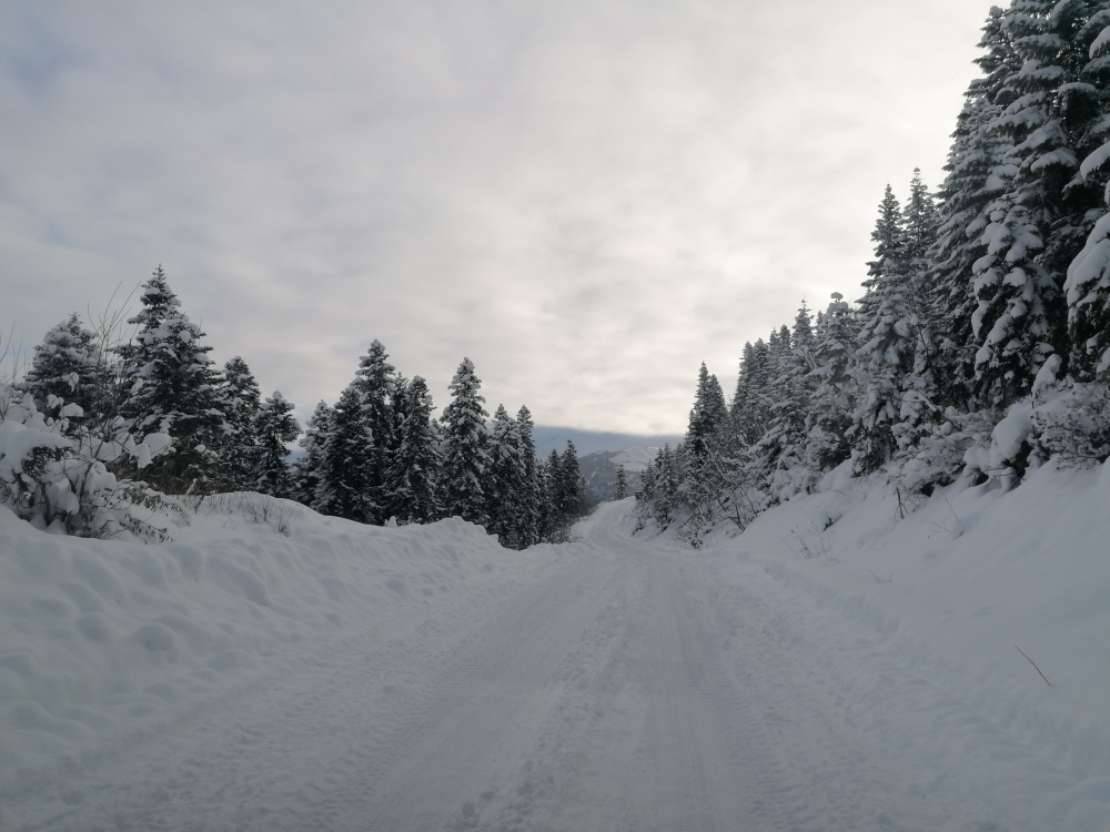 Auf dem Weg ins Skigebiet