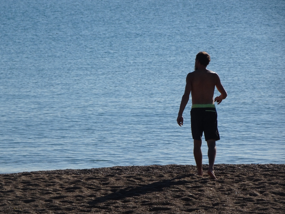 Letztes Mal schwimmen im Meer am Lara Beach