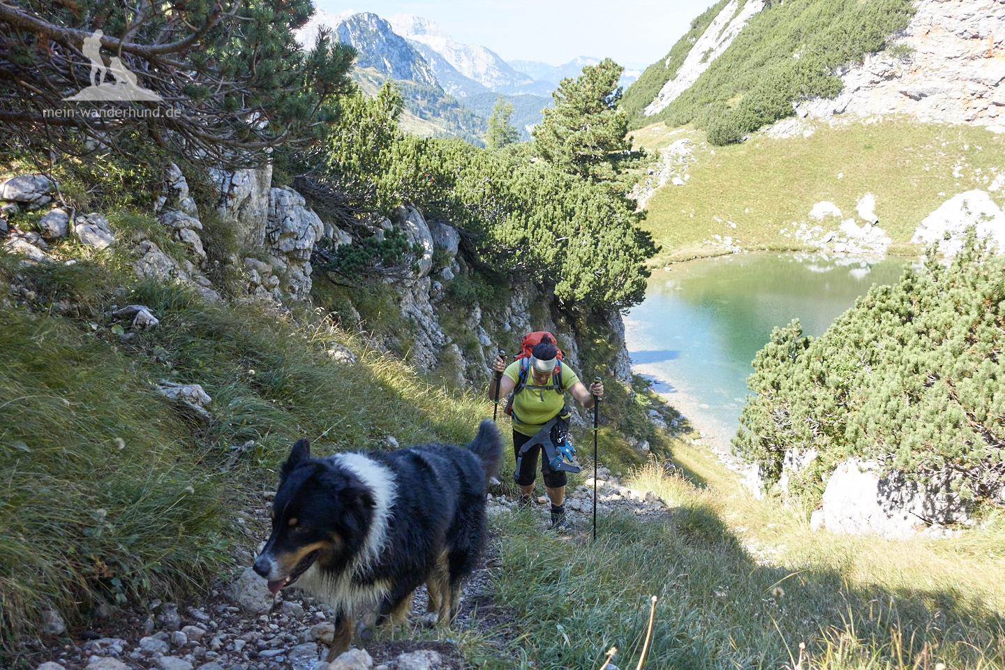 Wandern mit Hund Seehorn: Über dem Seehornsee.