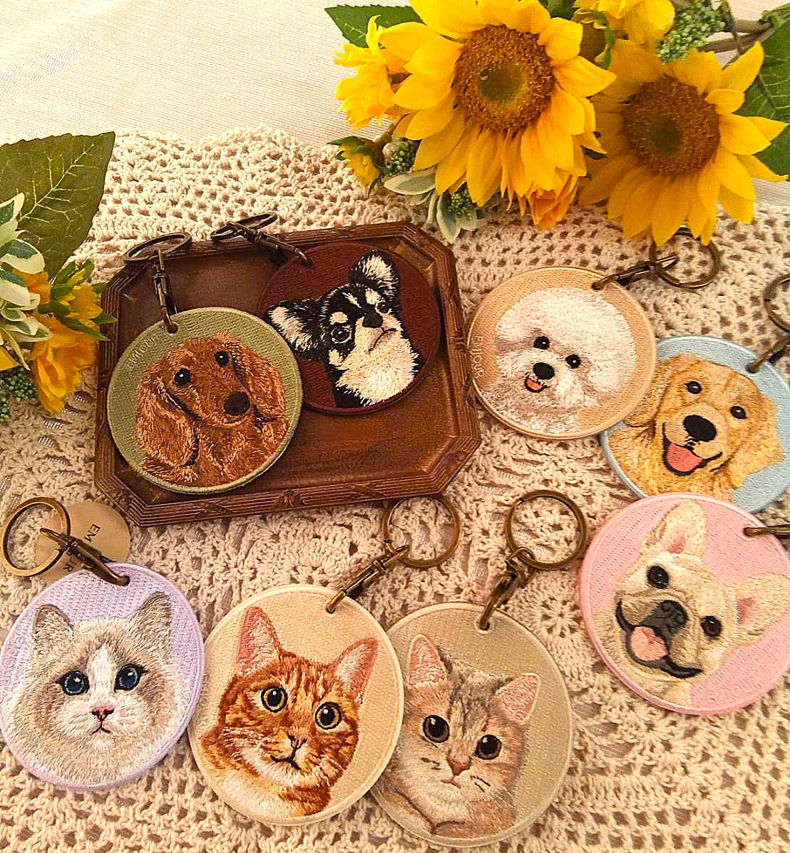 刺繍キーホルダー