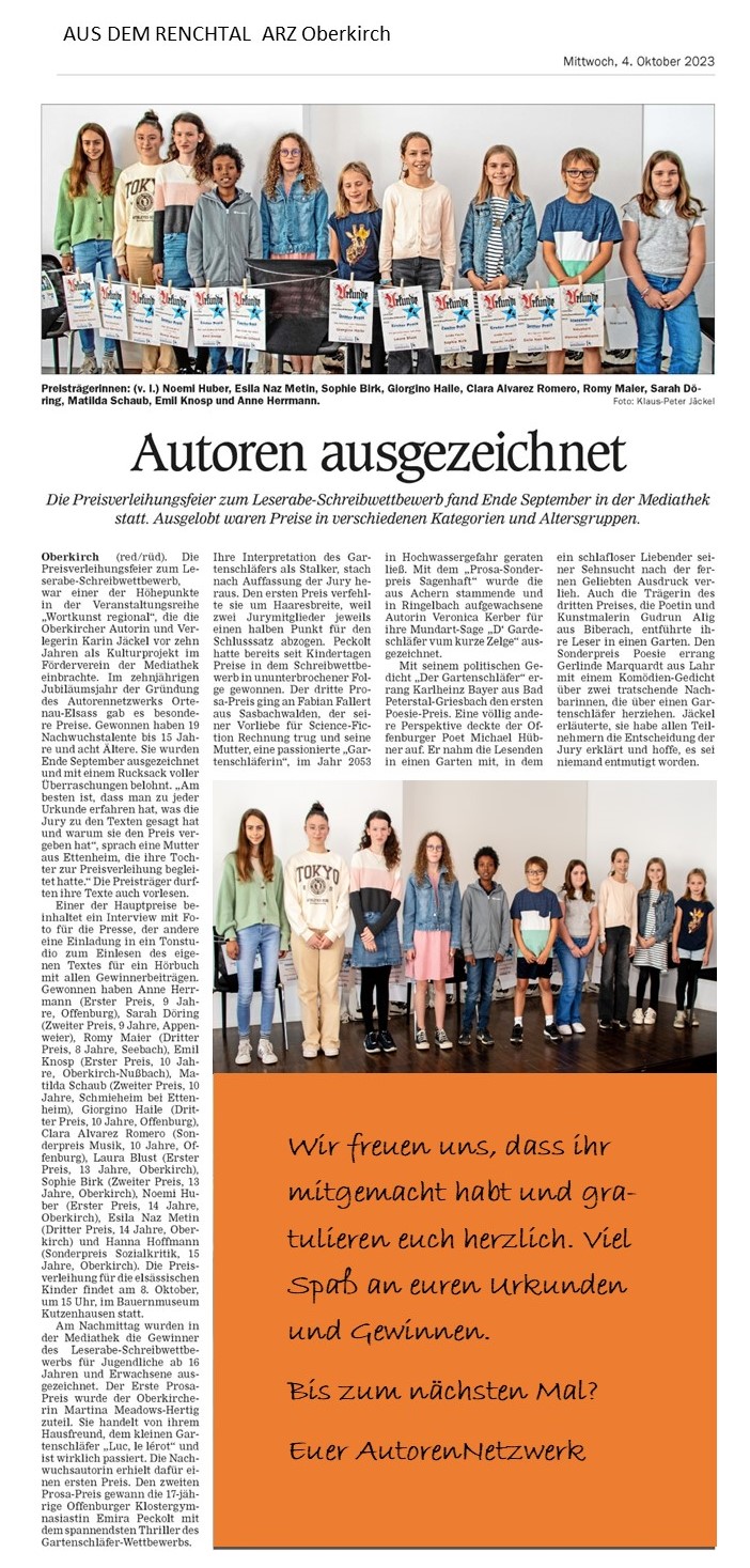 Mittelbadische Presse Achern-Rench-Zeitung, 4.10.2023