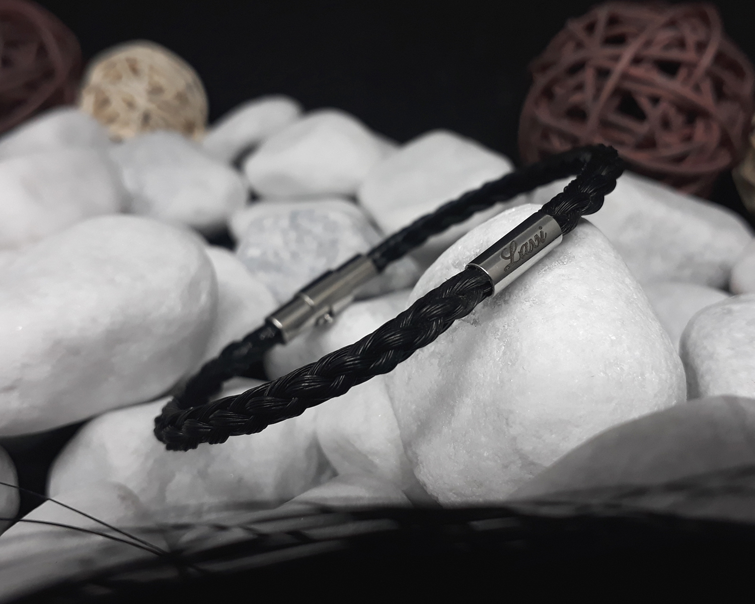 Armband Roßhaar Gravur