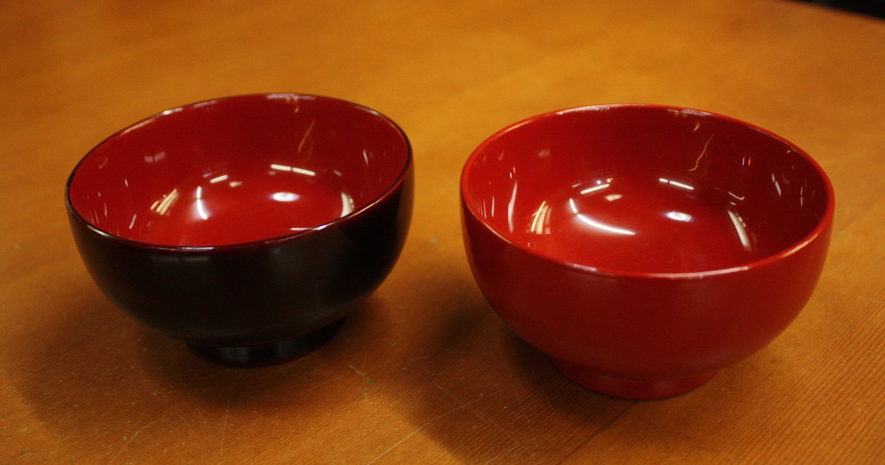 色漆 堆朱 筆洗 匙 台付 文房具(K-LC953) Cutlery - 内保漆器店 Uchiho Lacquerware Ltd.