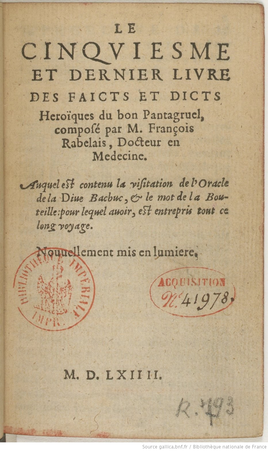 LA DIVE BOUTEILLE, par François Rabelais / Timothy Adès Le PRé Pour une République Ecologique