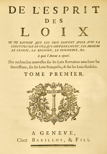 « c’est une expérience éternelle, que tout homme qui a du pouvoir est porté à en abuser ; il va jusqu’à ce qu’il trouve des limites. […] Pour qu'on ne puisse abuser du pouvoir, il faut que, par la disposition des choses, le pouvoir arrête le pouvoir. »
