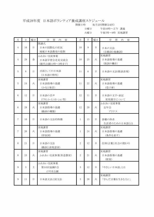 日本語ボランティア養成講座