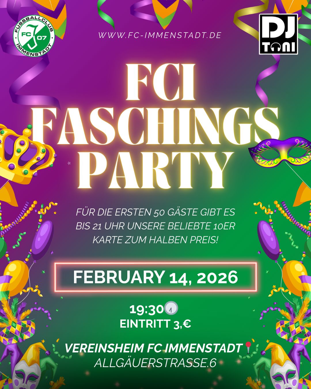Faschingswahn beim FC Immenstadt