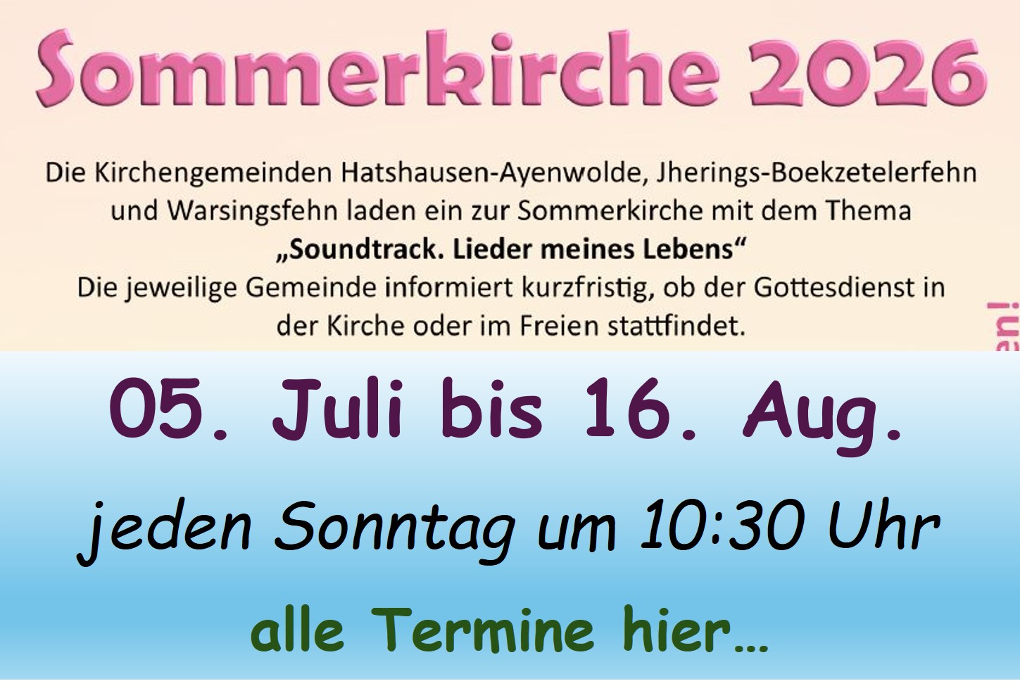 Sommerkirche 2026