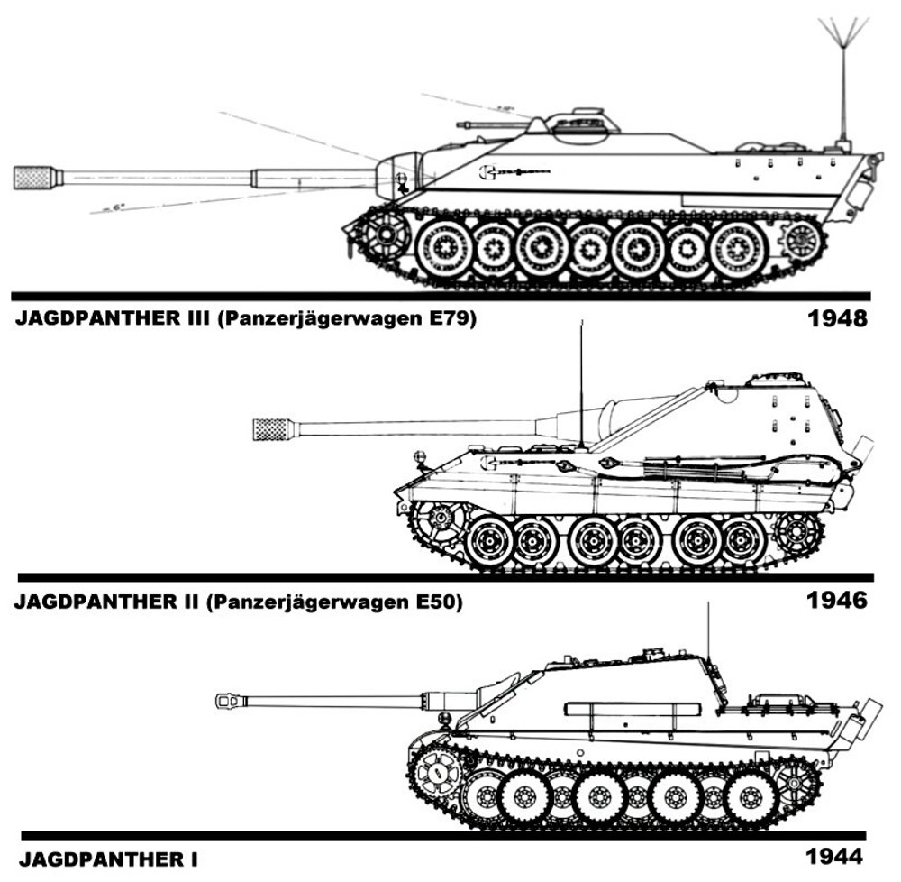 Е 50 м чертеж JAGDPANTHER E 50 "Projet " - Site Jimdo de 89dius!