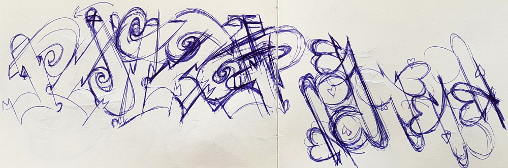 PAT23 - Kugelschreiber Sketch Graffiti Kunst Leipzig