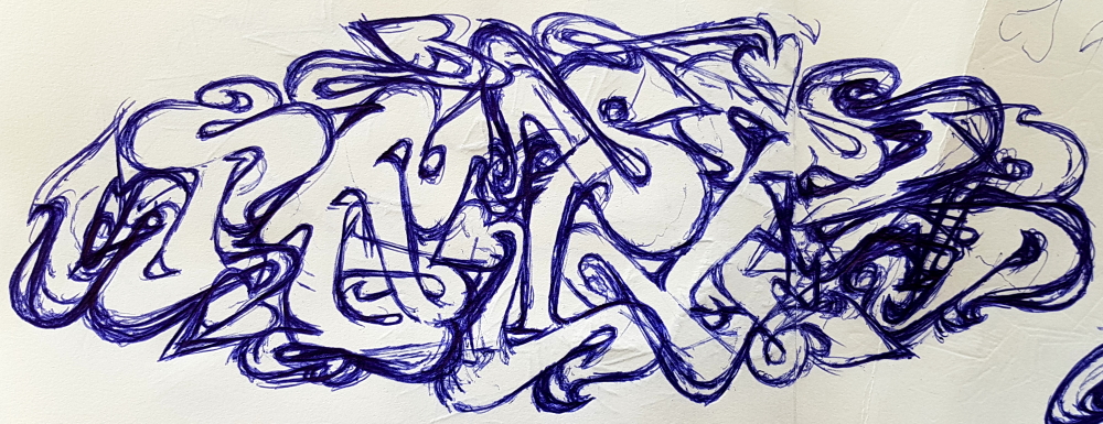 PAT23 - Kugelschreiber Sketch Graffiti Kunst Leipzig