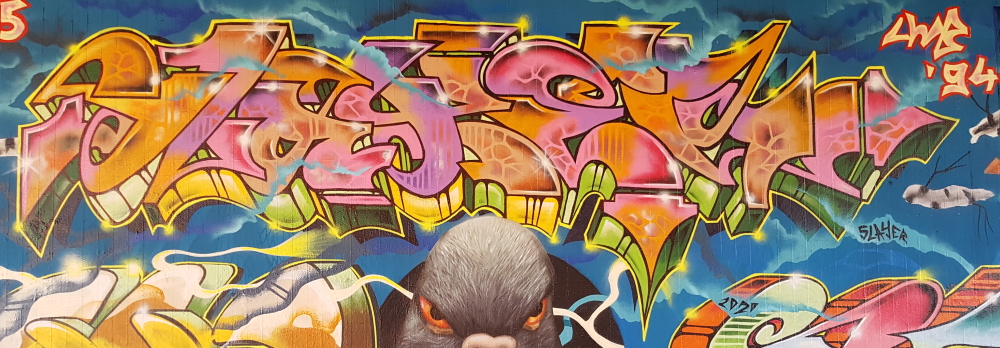 PAT23 "Slayer" Piece - Graffiti Kunst Leipzig 2020