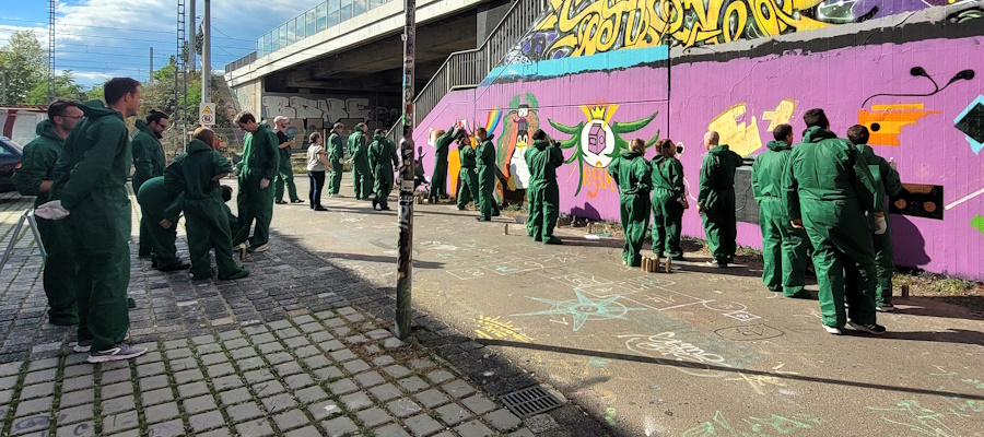 Graffiti Workshop Leipzig Firmen Event Teambuilding Betriebsausflug