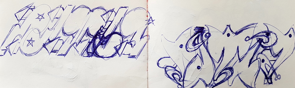 PAT23 - Kugelschreiber Sketch Graffiti Kunst Leipzig