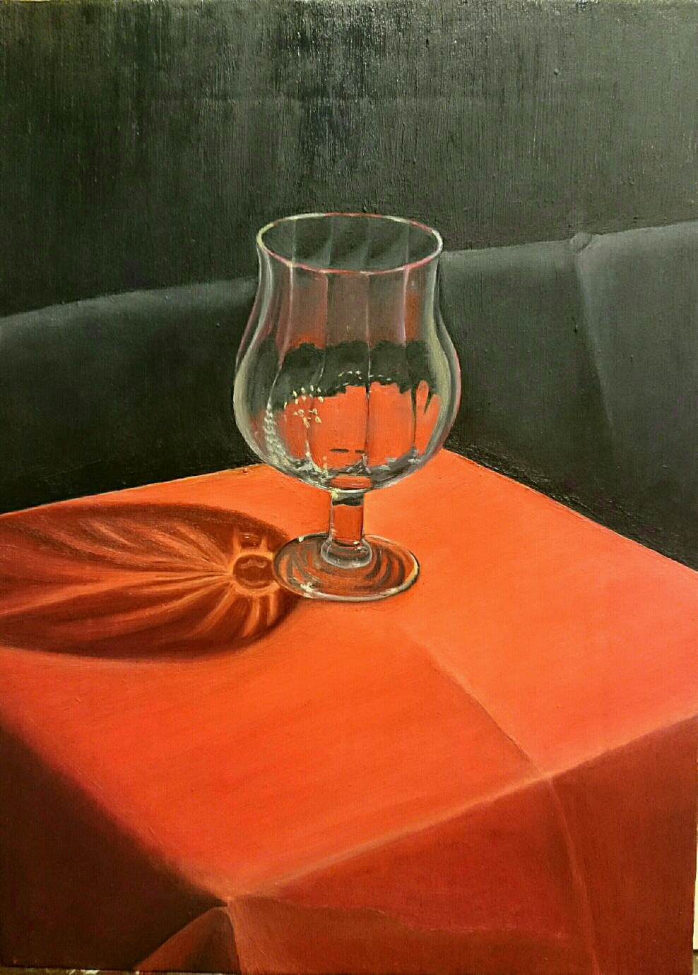 “ Real－wineglass－ ” ／4F(333×242) ／油彩、キャンバス／ 2016