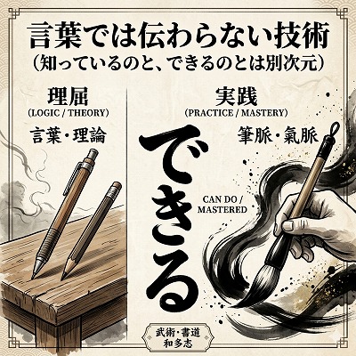 言葉では伝わらない技術（理屈は役に立たない）