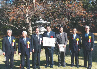 優秀施工者表彰　埼玉県庁　埼玉県知事と