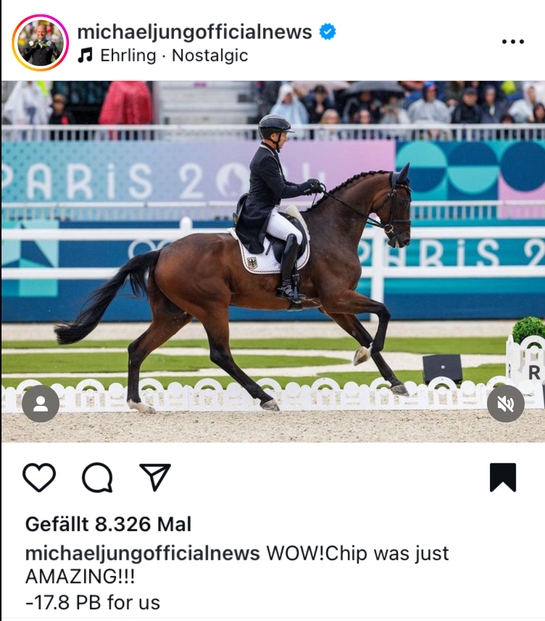 Schweifverdichtung für Olympia Pferd Fischer Chipmunk