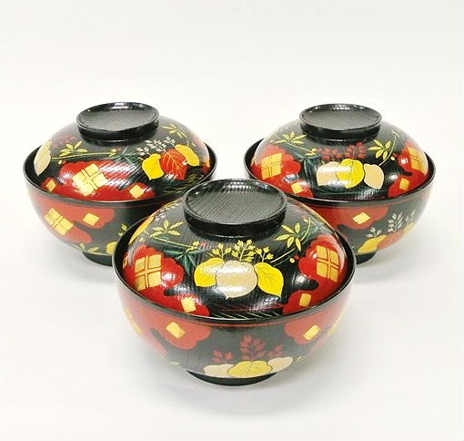 茶懐石道具　糸目椀　椿蒔絵椀　煮物椀　5客 茶懐石道具糸目椀椿蒔絵椀煮物椀5客