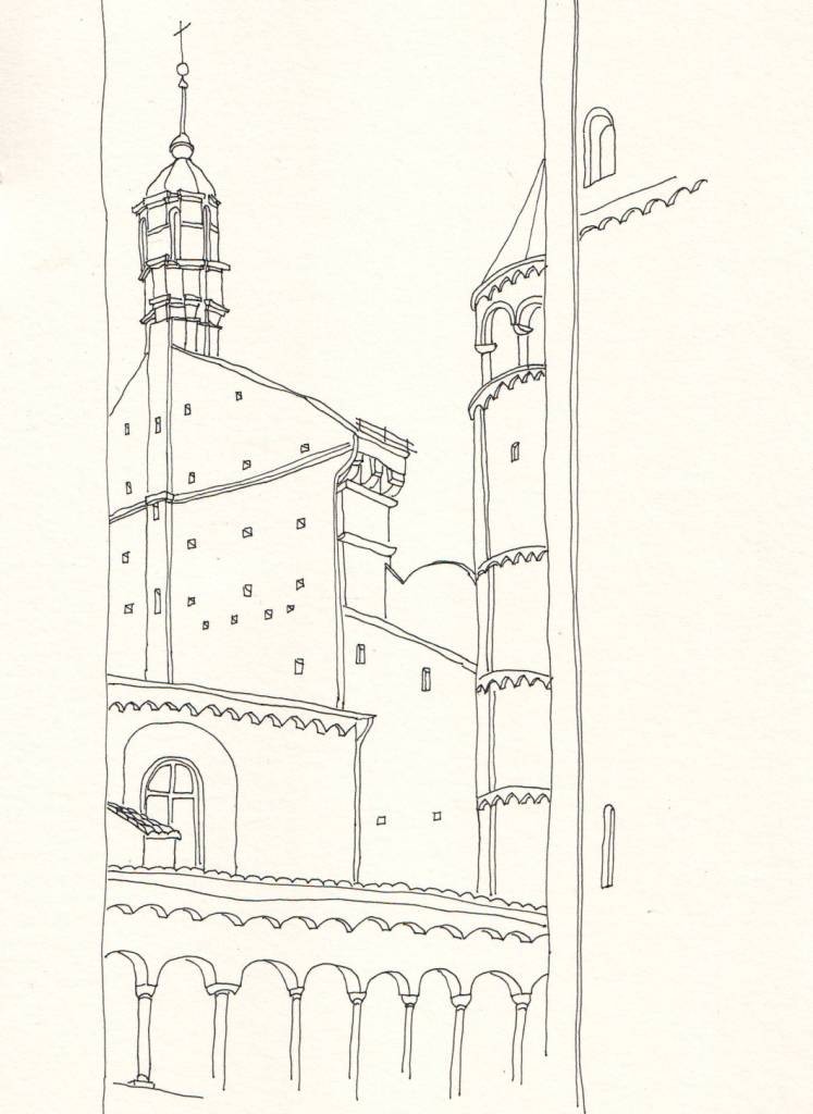 Cremona, Tusche auf Papier, 26 x 18 cm