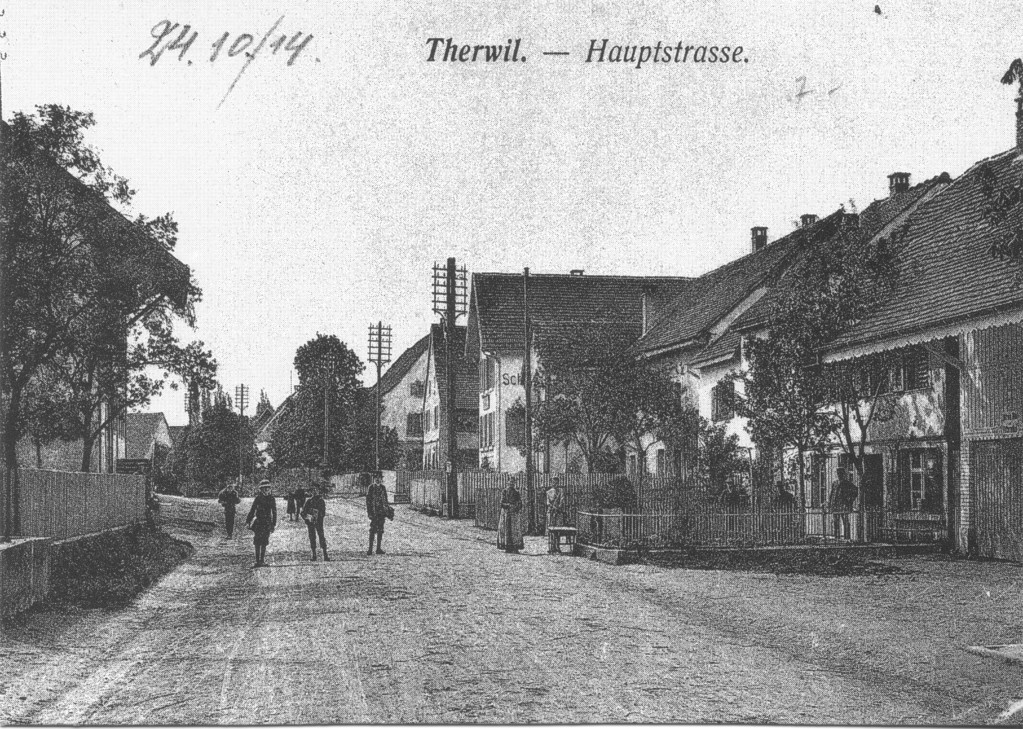 Die Hauptstrasse, heute Bahnhofstrasse, um 1910