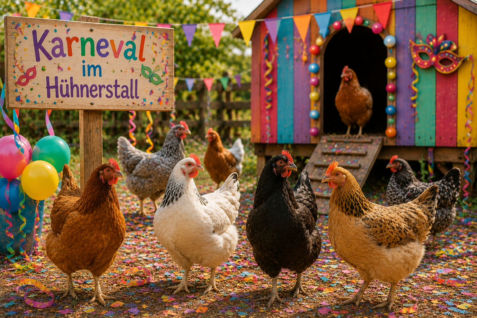 Karnveal im Hühnerstall - Feiern unsere Hühner mit?