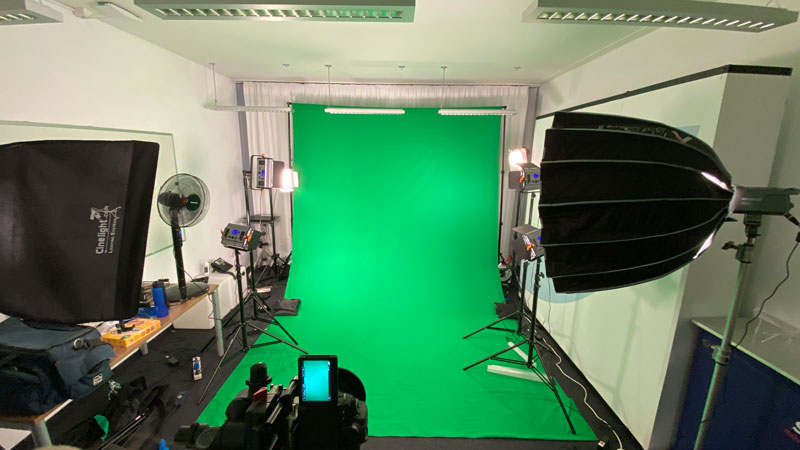 Greenscreen Hohlkehle mit Molton – Videoproduktion