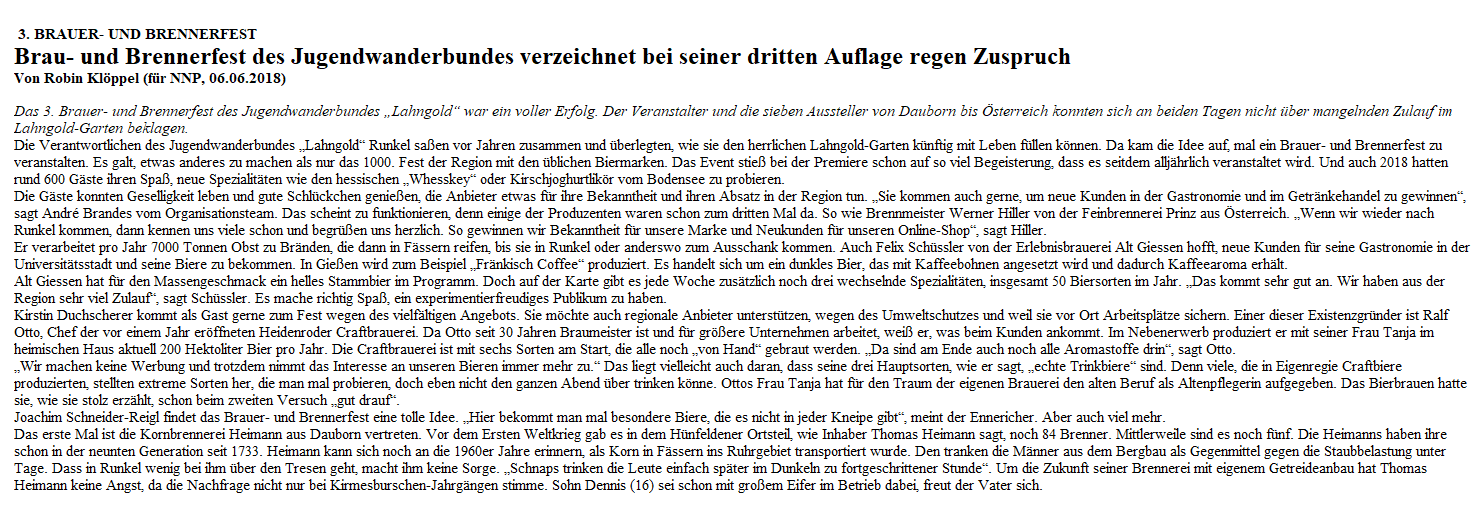 Nachbericht 3. Veranstaltung, NNP