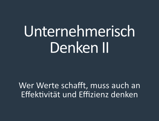 Unternehmerisch Denken II