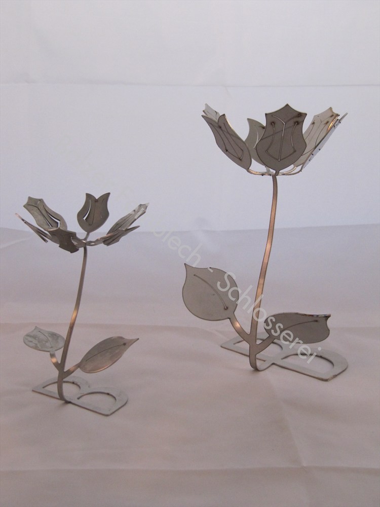 Blume aus Edelstahl