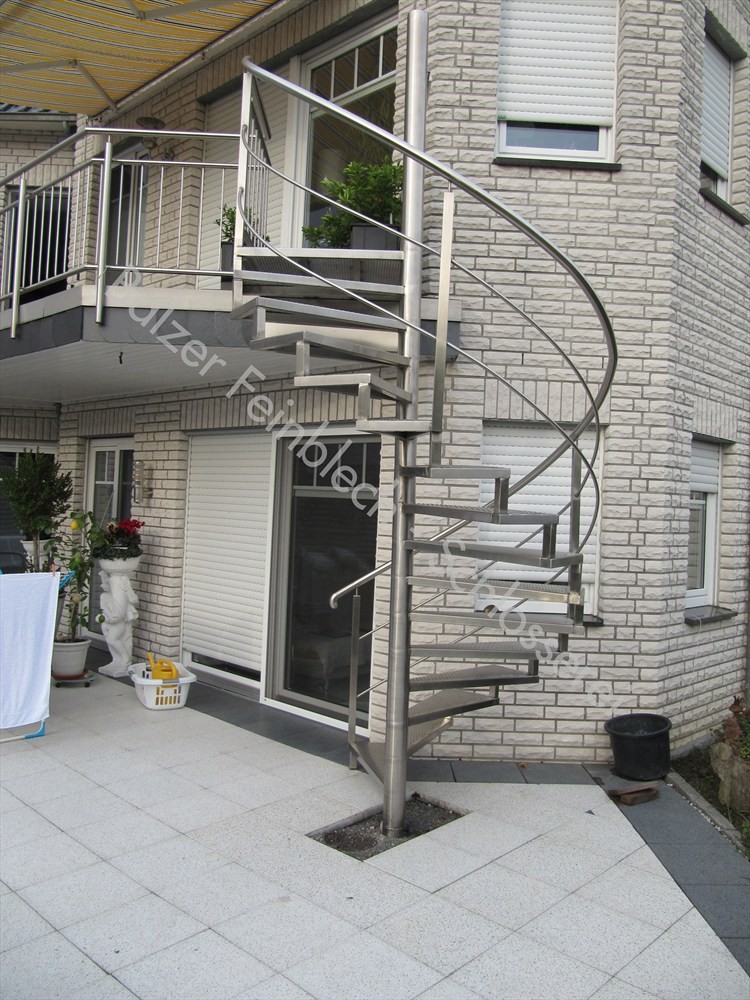 Wendeltreppe aus Edelstahl