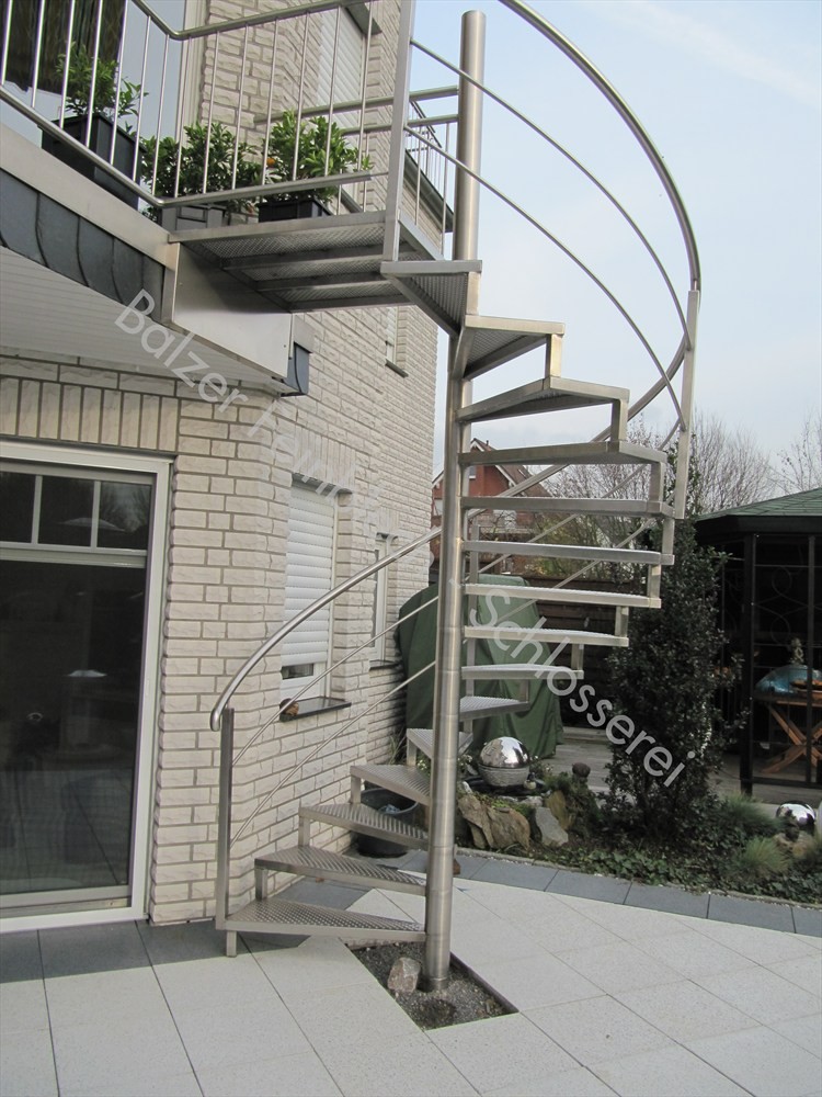 Wendeltreppe aus Edelstahl