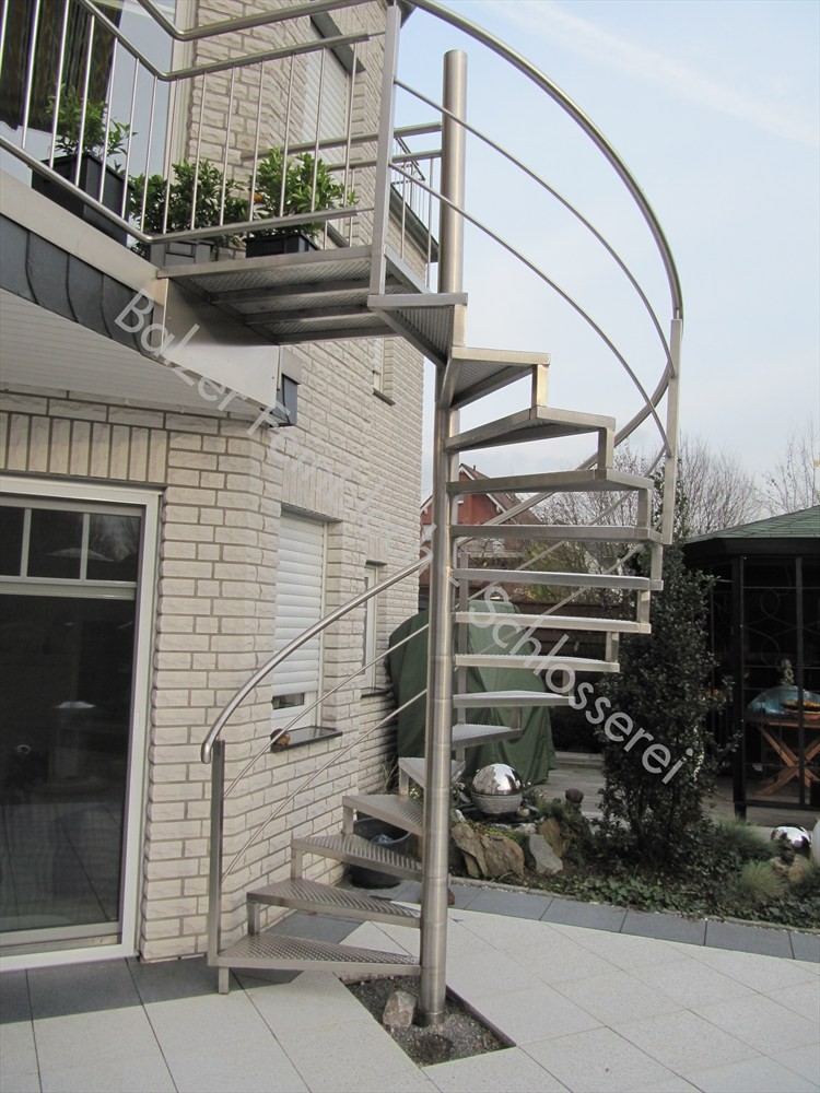 Wendeltreppe aus Edelstahl