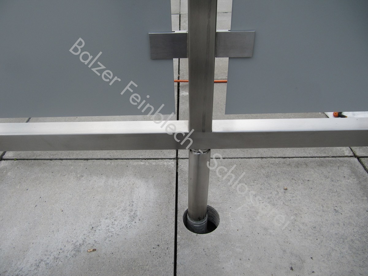 Sichtschutz Edelstahl Alu-Platten Pulverbeschichtet