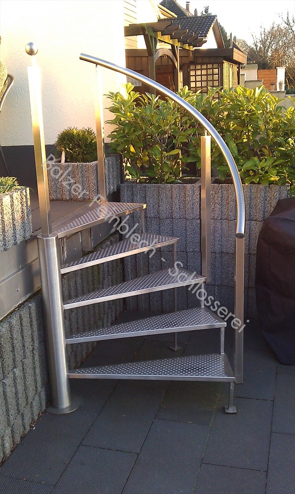 Wendeltreppe aus Edelstahl
