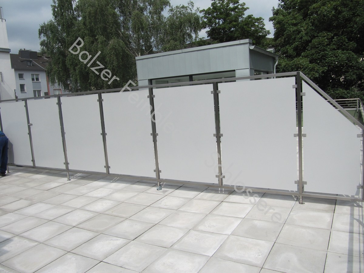 Sichtschutz Edelstahl Alu-Platten Pulverbeschichtet