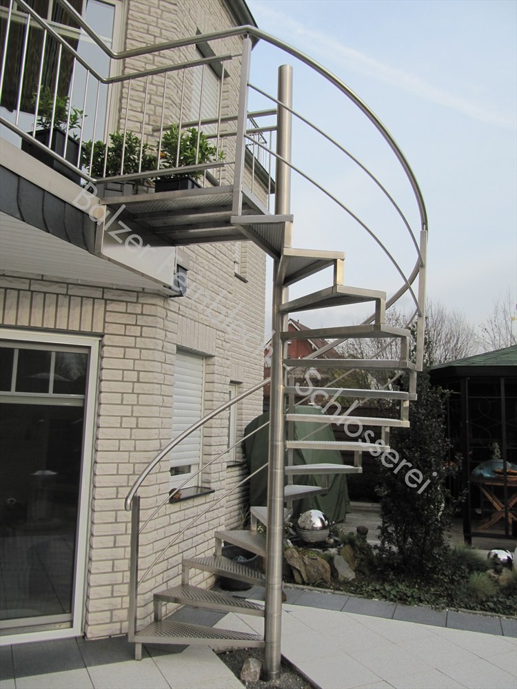 Wendeltreppe aus Edelstahl