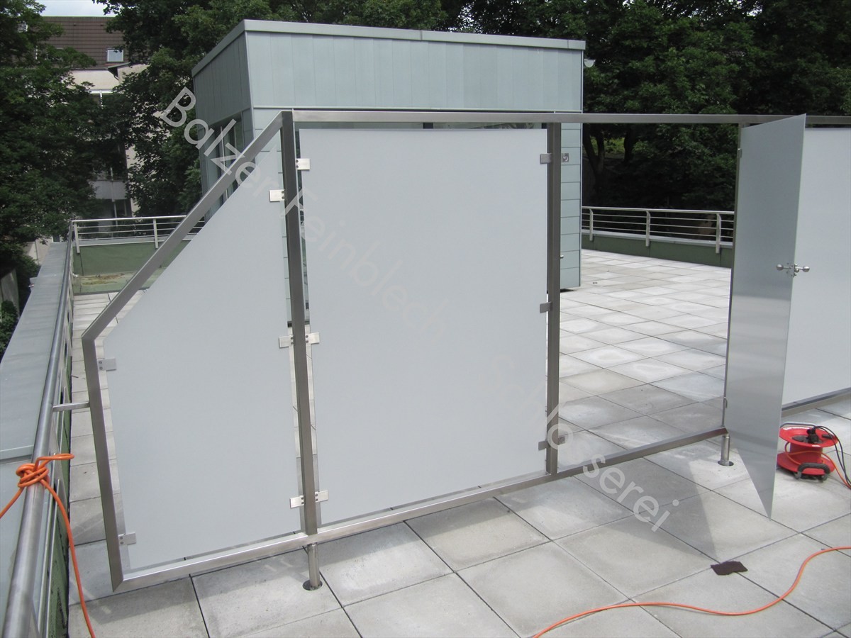 Sichtschutz Edelstahl Alu-Platten Pulverbeschichtet