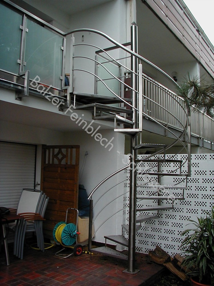 Wendeltreppe aus Edelstahl