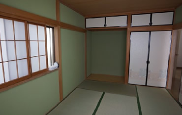 和室の京壁も補修して美しく蘇りました