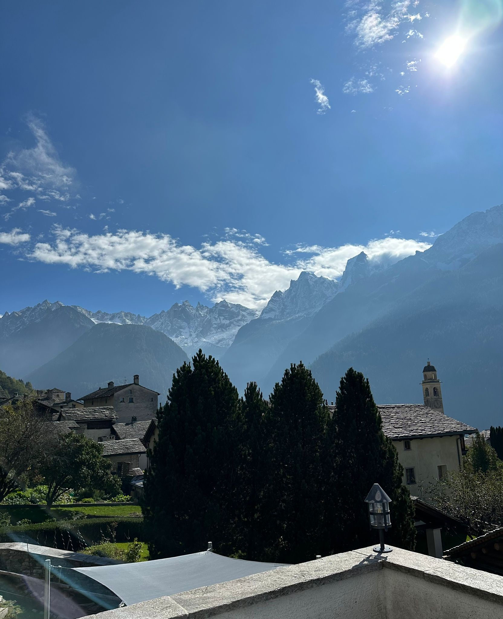 Die Terasse von la Soglina