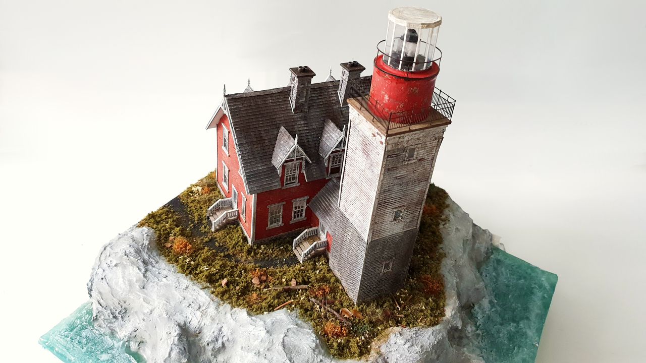 "Rocky Point Lighthouse" - 1:87 of  Branchline Trains - Laser-Art Structures