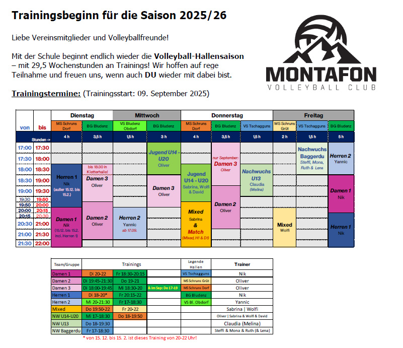Auf in die Saison 25/26!