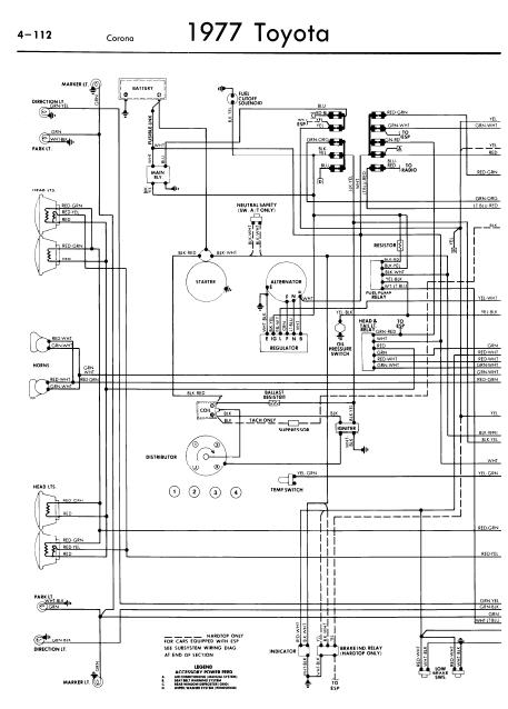 Toyota Corona Service Manuals - Wiring Diagrams