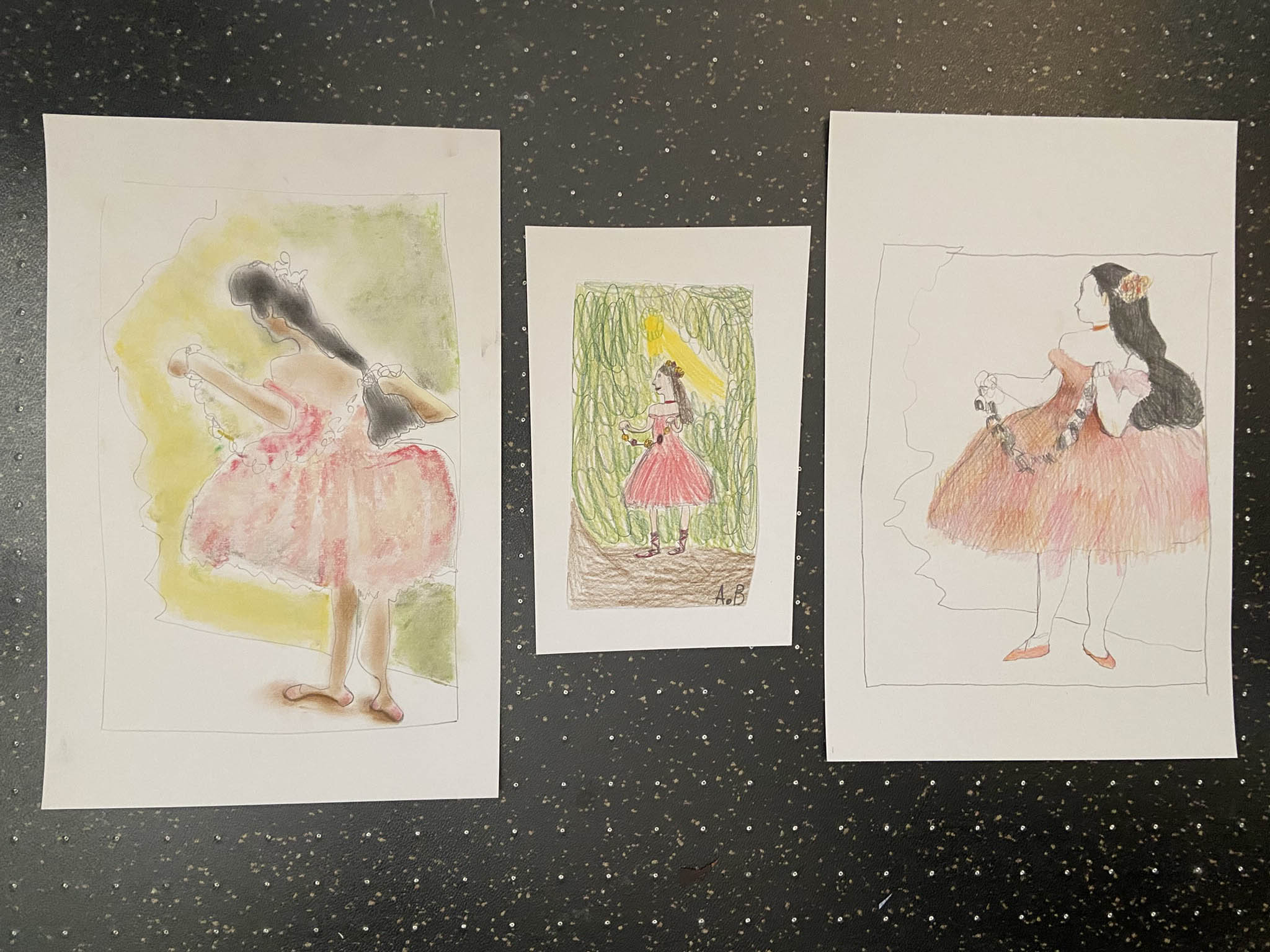 Drawings by deborah harris, Aveline Beauchamp, Sae Kimura 