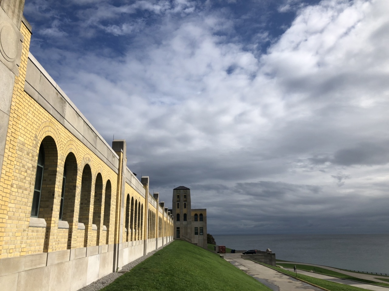 Photograph by Sae Kimura, taken weekend of October 16, of the Water Treatment Plant by the Scarborough Bluffs