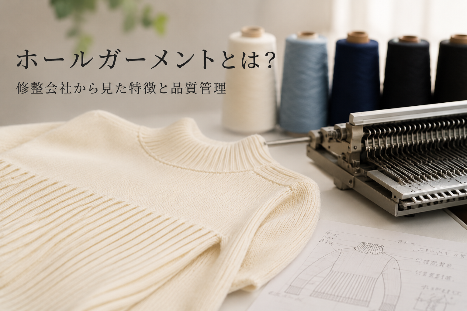 ホールガーメントとは？修整会社から見た特徴と品質管理