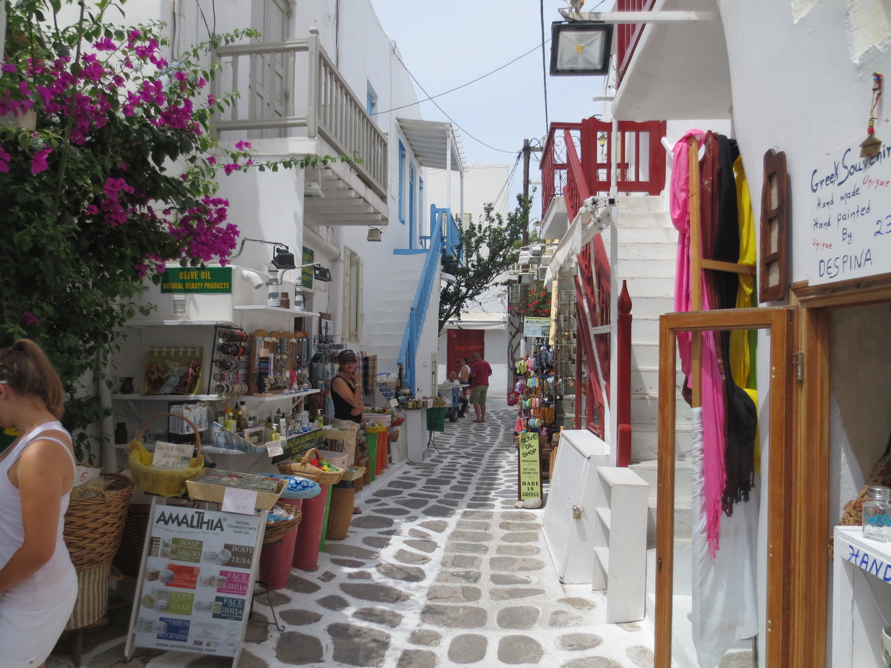 Inselhauptstadt Mykonos Stadt auf Mykonos. Ladenbummel und Stadtbesichtigung (auf eigene Faust)