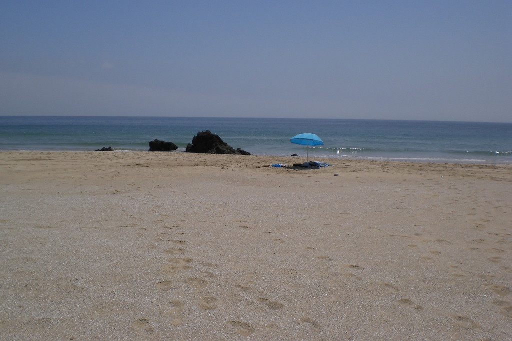 Raposeira, Hortas de Tabual: Praia do Zavial (Strand von Zavial); unser bevorzugter Badestrand