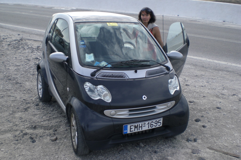 Unser kleiner Smart for two (unterwegs nach Akrotiri)